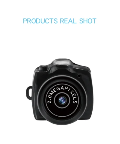 Y2000 HD 1080P Mini cámara grabadora lámpara de Flash y base de batería incluida con pantalla Retro Ultra compacta vídeo portátil