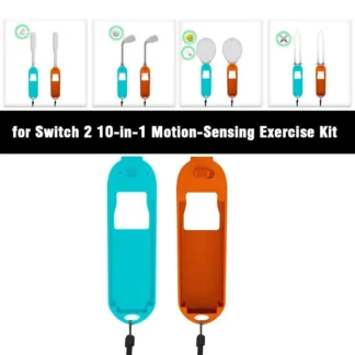 Kit de accesorios deportivos para SWITCH2, palabras de luz para Golf, béisbol, tenis, controlador ABS, multijugador, juego familiar realista, 10 Uds.