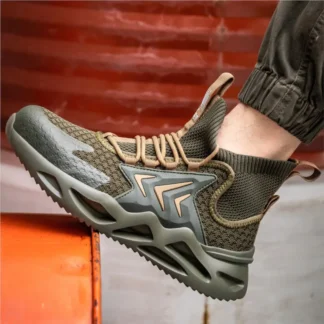 Nuevos zapatos de protección laboral ligeros de alta calidad a la moda, zapatos protectores de cabeza de acero antiimpacto y antiperforación