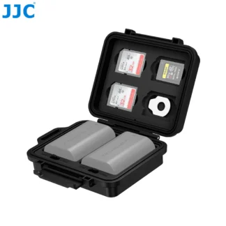Caja de almacenamiento de tarjeta de memoria de batería de cámara JJC para 4 tarjetas SD 3 tarjetas CFexpress tipo A soporte de batería para cámaras Sony NP-FZ100 FW50