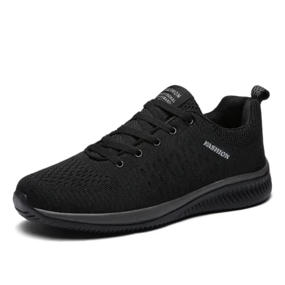 Zapatos deportivos informales de talla grande 36-48 para hombres y mujeres, mocasines tejidos voladores de malla antideslizantes ligeros y transpirables para parejas