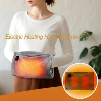 Calentador de manos con calefacción eléctrica, bolsa cálida suave de 3 niveles con calefacción para invierno, bolsillo de mano cálido, 4 áreas de calefacción, almohadillas para calentar la espalda y el cuerpo