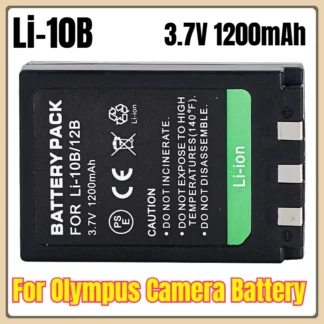 Batería de cámara Li-10B de 3,7 V 1200mAh para Olympus U-300 400 410 500 600 800 810 1000 C-760 765 7000 FE-200
