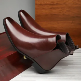 Nuevas botas para hombre, botas clásicas Chelsea, botas altas de cuero de lujo, botines casuales de moda, botas de vestir para hombre