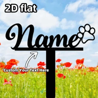 1 estaca conmemorativa personalizada con nombre de mascota. | Marcador de tumba personalizado para perros o gatos | Estaca de metal para cementerio | Regalo de recuerdo de mascotas