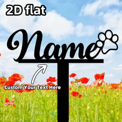 1 estaca conmemorativa personalizada con nombre de mascota. | Marcador de tumba personalizado para perros o gatos | Estaca de metal para cementerio | Regalo de recuerdo de mascotas