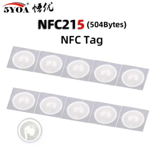 5YOA 100 Uds etiqueta NFC NFC215 etiqueta 215 pegatinas etiquetas insignias pegatina 13,56 mHz para huawei share ios13 atajos de automatización personal