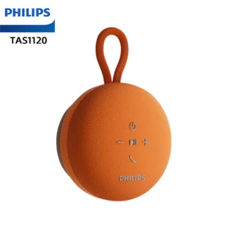 Philips TAS1120 Altavoz Bluetooth portátil para exteriores inalámbrico 800mAh baño subwoofer interior impermeable con cordón de ventosa