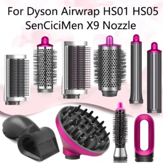 Boquilla rizador de pelo para Dyson Airwrap HS01 HS05 Sencicimen X9, accesorios para secador de pelo, cepillo alisador suave y duro