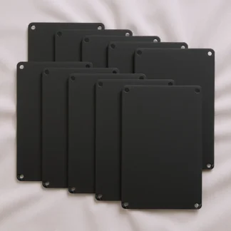 Placas de letreros en blanco, carteles pequeños de Metal con nombre para manualidades, impresión grabada, hogar, oficina, Hotel, decoración montada en la pared, suministro artesanal, 10 Uds.