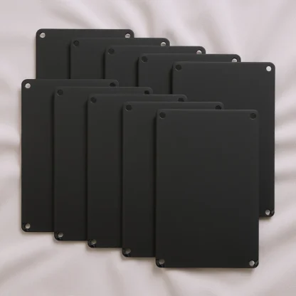 Placas de letreros en blanco, carteles pequeños de Metal con nombre para manualidades, impresión grabada, hogar, oficina, Hotel, decoración montada en la pared, suministro artesanal, 10 Uds.