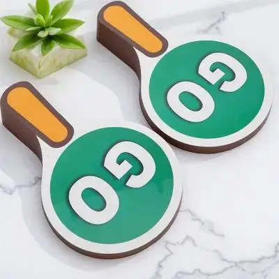 Señal de tráfico portátil de doble cara, herramienta de enseñanza de seguridad para el tráfico, paleta impermeable, aula, 2 uds.