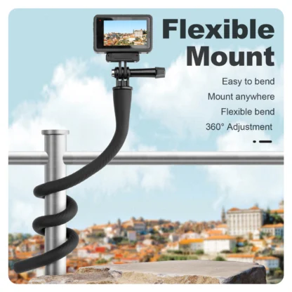 TELESIN-trípode monopié Flexible para palo de Selfie, para GoPro insta360, dondequiera sin herramientas para IPhone, cámara, teléfono Universal