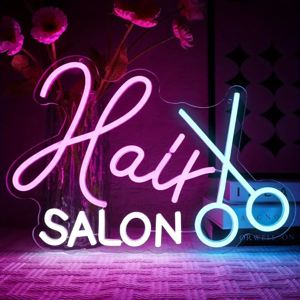 Letrero de neón para peluquería, luz LED de neón regulable para belleza, barbería, vestidor, Barba, peluquería, decoración de pared, regalo de peluquería