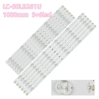 Tira de LED para iluminación trasera (12) para Sharp LC-50LB371C 50LB481U 50PUT6400 50PFT4509 50PFH4009 500TT64 500TT63 LB50045 V0 V1 00 50PFH5300