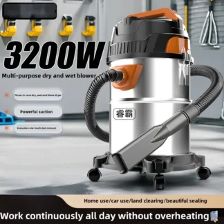 Aspirador húmedo y seco 3 en 1, aspirador multifuncional de alta potencia, adecuado para el hogar, el coche y la limpieza industrial comercial