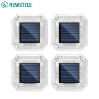 Luces solares para cubierta, luces LED impermeables para entrada de entrada, luz alimentada por energía Solar con 3 modos de iluminación para camino y Patio