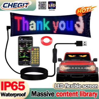 Panel de píxeles de matriz LED DIY, pantalla Led, ojo de camión, señal de coche, animación, Control por aplicación Bluetooth, pantalla Flexible programable, novedad de 2025