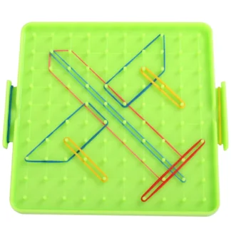 4 Uds. Geoboard de plástico: tablero perforado colorido, herramienta de aprendizaje de matemáticas para tablero geométrico educativo para uso en el aula de la escuela primaria