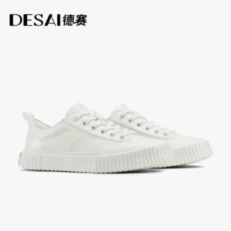 DESAI Zapatos de tabla con textura retro, zapatos casuales de fondo plano, zapatos ligeros para hombre