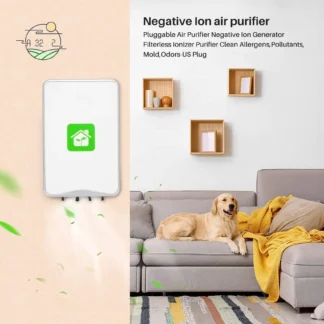 Purificador de aire enchufable A32Z, generador negativo, ionizador sin filtro, purificador de alérgenos limpios, contaminantes, moho, olores