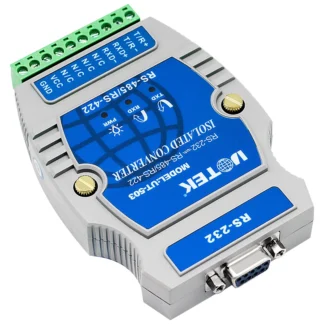 Convertidor Industrial RS232 a RS485 RS422 con aislamiento DB9 conector hembra adaptador serie ESD y protección contra sobretensiones UT-503