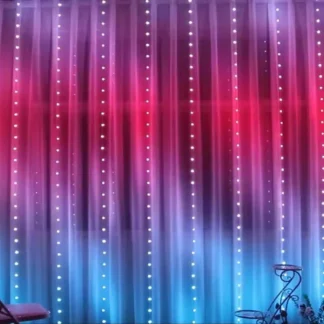 Cortina de luces LED inteligente RGB de 3M, decoración navideña, aplicación remota, guirnalda de luces USB, lámpara de hadas, boda, vacaciones, dormitorio al aire libre