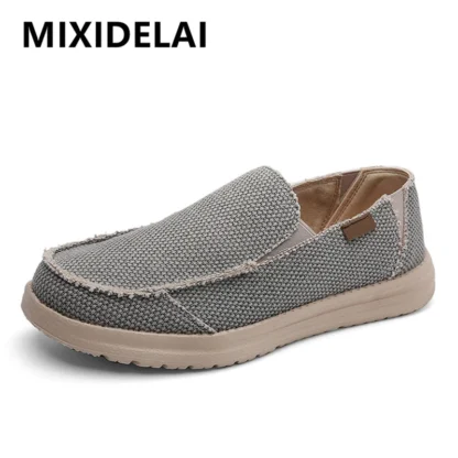 Zapatos informales transpirables de lona vaquera de verano para hombre, zapatillas antideslizantes para exteriores, zapatos cómodos para conducir, mocasines para hombre de talla grande 39-47