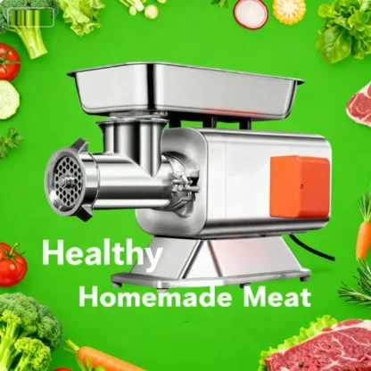 Picadora de carne rápida de escritorio eléctrica de 150 KG/H, embutidor de salchichas, picadora de carne, servicio pesado de acero inoxidable