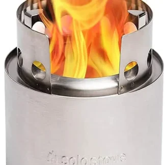 Estufa de leña portátil para acampar, eficiente, baja humo, ebullición rápida, ligera para senderismo y supervivencia