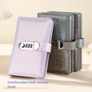 Cerradura con contraseña brillante, libro de dinero en efectivo, puede poner dinero, billetera de celebridades de Internet, bolsa de dinero, clip para dinero, libro de dinero