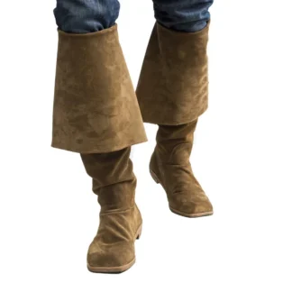 Botas hasta la rodilla holgadas de ante para hombre, calzado suave y cómodo con diseño de puño de gran tamaño, calzado informal bohemio para Otoño e Invierno