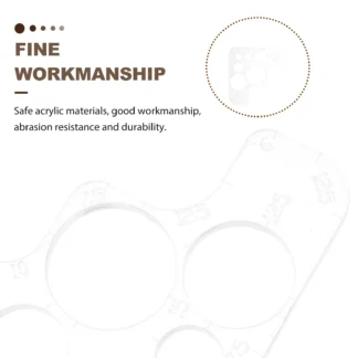 Regla de esquina circular acrílica, herramienta de corte duradera, ligera, transparente, plantilla para manualidades de costura