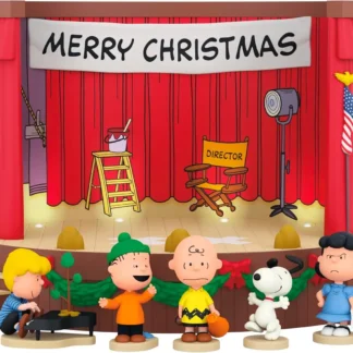 Decoración navideña de 2025 Peanuts Gang con luz y sonido, regalo perfecto para fanáticos