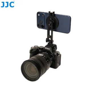 JJC Soporte magnético para teléfono con zapata fría Soporte para trípode para teléfono para iPhone 17 16 15 14 13 12 Monitoreo de monitor de cámara Samsung