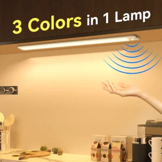 Luz Led con Sensor de movimiento para armario de cocina, luz nocturna inalámbrica, recargable por Usb, de aluminio, 20/30/40/60Cm, para armario de dormitorio