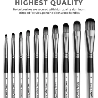 Kit de pinceles de pintura de 10 Uds., pinceles de artista para acrílico, acuarela, aceite, Gouache, detalle artesanal, pinceles de pintura modelo