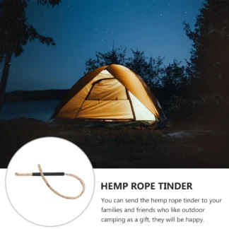 Juego de cuerdas de yute de fuego para aventuras al aire libre, arranque rápido de llama, quemar uniforme, regalo Ideal para campistas, caminantes, entusiastas de la supervivencia, 5 uds.