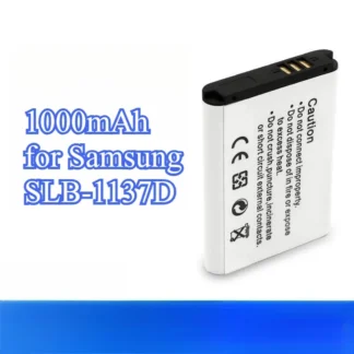 Batería de repuesto de 1000mAh para Samsung SLB-1137D Compatible con cámara digital NV11 NV100 NV103 NV106 SL310W ES75 ES90
