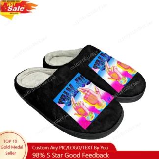 Popular rapero JuL Zapatillas de algodón para el hogar para hombre, mujer, adolescente, moda de felpa, dormitorio, zapatos informales para mantener el calor, zapatilla hecha a medida