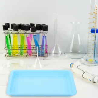 Bandejas de laboratorio de 6 uds., bandejas de contención de plástico a prueba de fugas para experimentos químicos, enseñanza en el aula, experimento científico