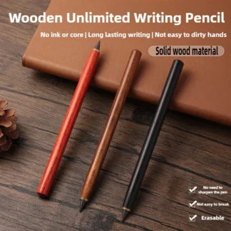 Lápiz eterno de madera sin afilar, irrompible para niños, escritura sin fin, bocetos, escuela de arte, suministros de oficina, papelería