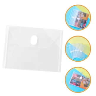 Bolsas de almacenamiento de documentos, carpetas de sobres de plástico transparente para archivos, recibos y papeles, organizador de archivos multifuncional, viaje, 10 Uds.