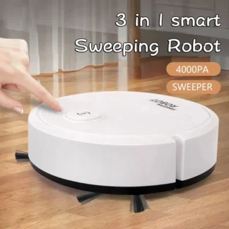 Robot aspirador 3 en 1 de 4000Pa, Robot de barrido y fregado, fuerte succión, limpiador automático silencioso para el hogar, polvo, pelo de mascotas, suelos y alfombras