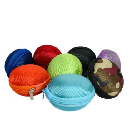 2 uds redondo de varios colores para AirPods 1, 2, 3 Pro Samsung caja para auriculares bolsa a prueba de golpes caja EVA bolsa de almacenamiento de datos para auriculares
