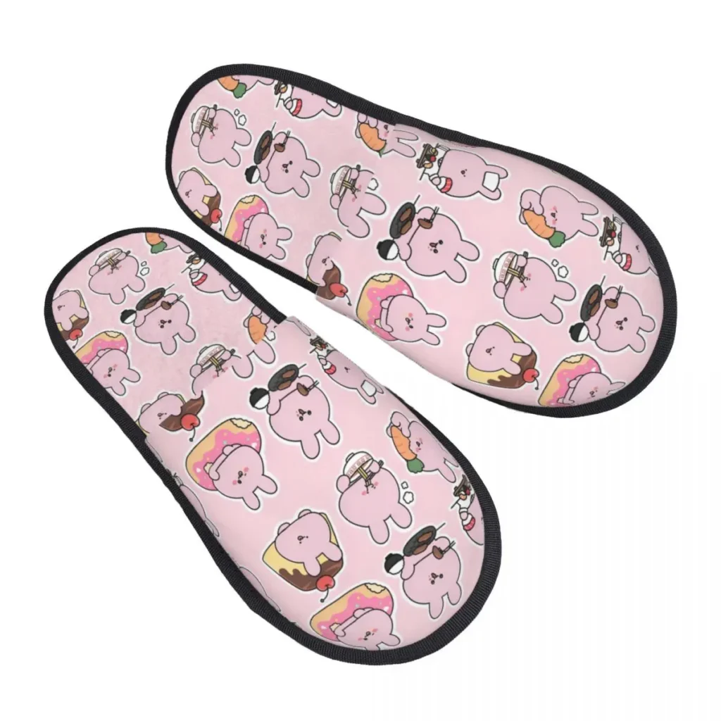 Zapatillas de espuma viscoelástica Asamimichan personalizadas para mujer, zapatillas de casa suaves y cálidas con personajes de mascota