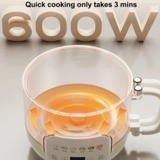 Olla de Cocina eléctrica de 1,6 l, Mini olla eléctrica para estofado, olla caliente para el hogar, olla de vapor, cita de 12h, olla de comida para bebés, multifuncional, 220V