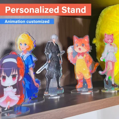 Soporte acrílico transparente personalizado dibujos animados/juego/anime/singer ldol/juego CharacteDesign escritorio personalizado decorar modelo regalo para fan