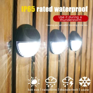 Luz LED Solar para valla de jardín, lámpara de pared impermeable para escaleras, escalones, patio, decoración de caminos, iluminación, 16 piezas