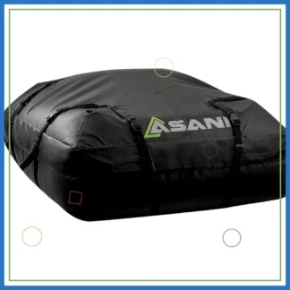 Bolsa portaequipajes impermeable para techo de coche con 8 correas resistentes | Equipaje resistente a la intemperie para SUV, sedán y furgoneta (15 pies cúbicos)